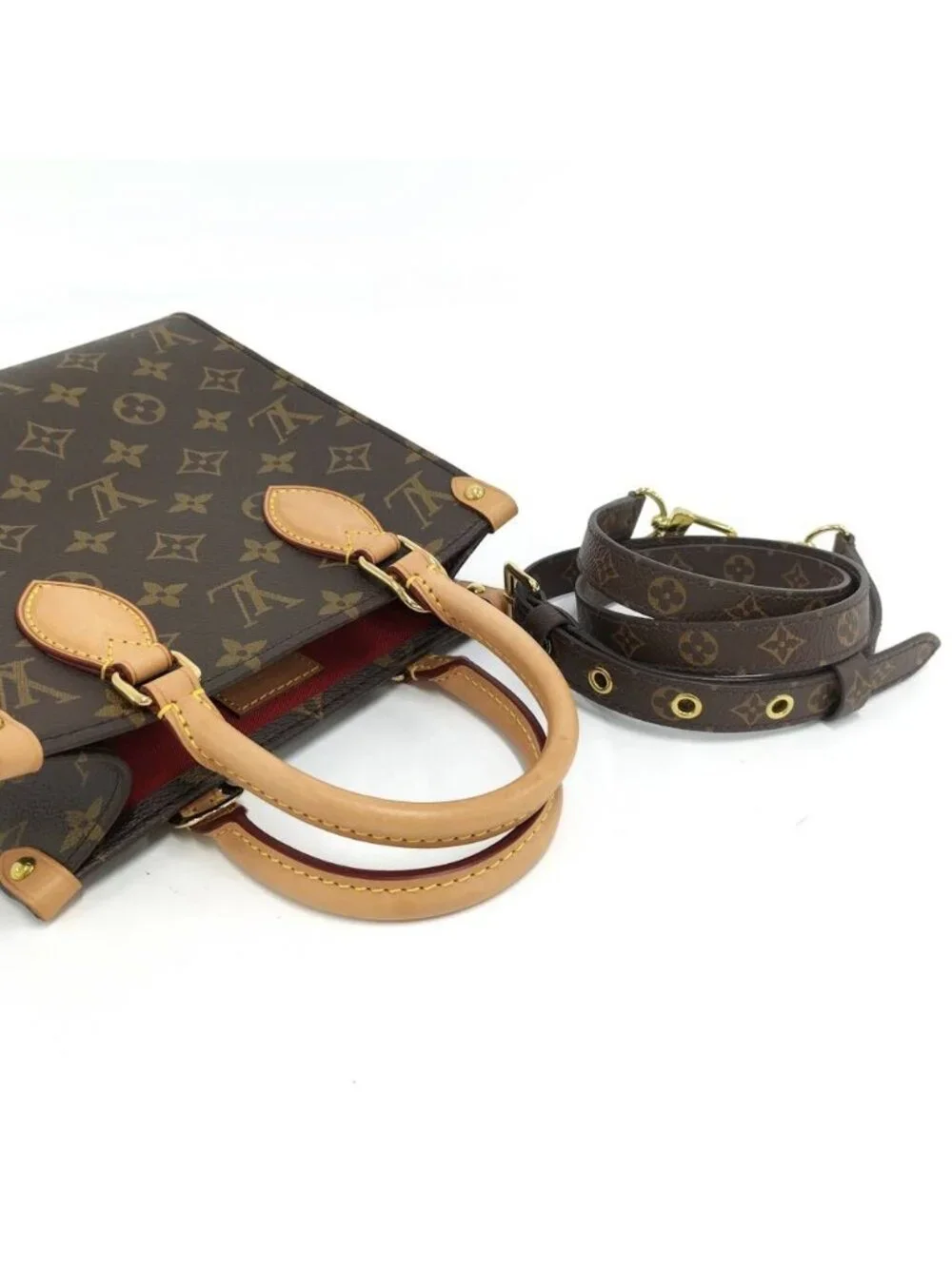 Louis Vuitton Sac Plat BB Monogram Cross Crossbody Bag